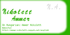 nikolett ammer business card